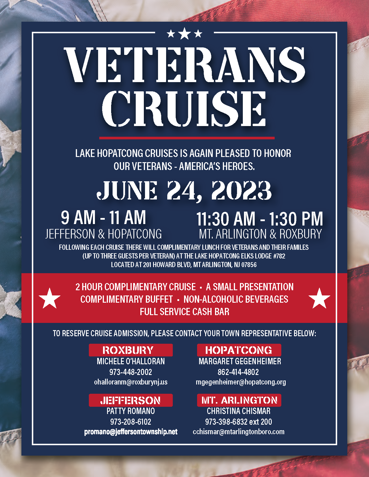 Lake Hopatcong Veterans Cruise