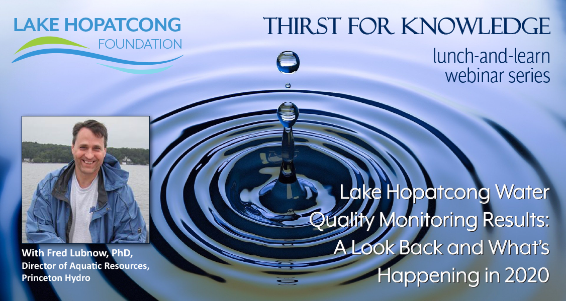 ‘Thirst for Knowledge’ Lake Hopatcong Water Quality Monitoring