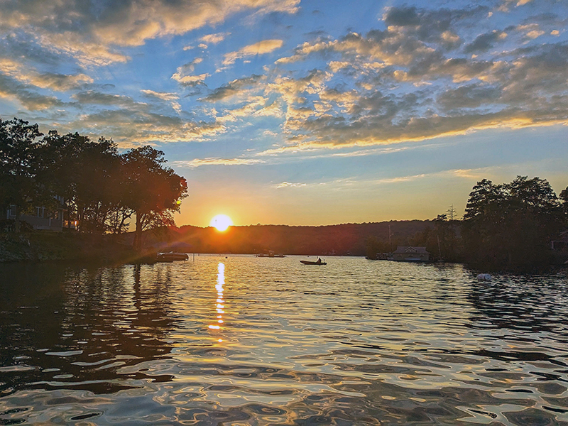 A sunset in summer.